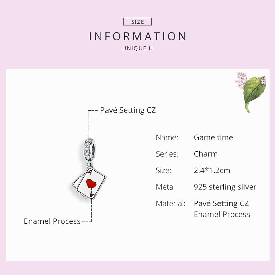 925 Sterling Silver Red Heart Pendant For Diy Bracelet Or Necklace 6
