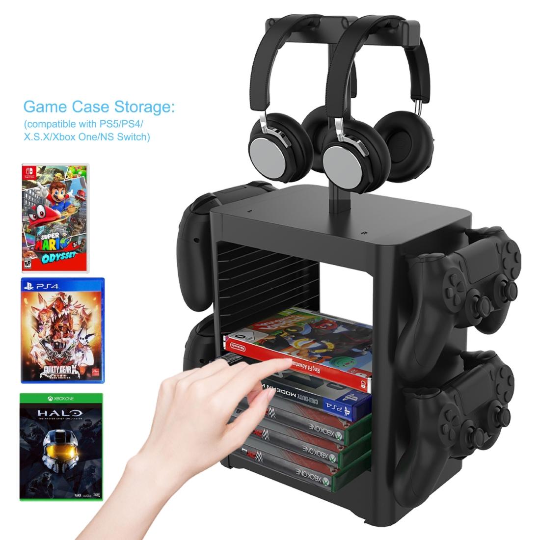Ps5 / Xsx Game Disc & Headphone Storage Rack 4
