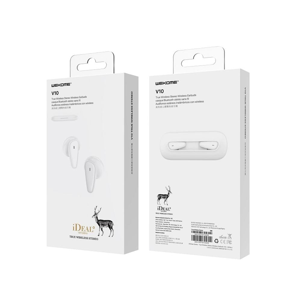 Waterproof Bluetooth 5.0 Earphones with Charging Box - White Deer Series 4