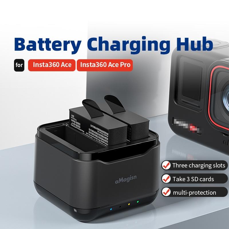 3-slot Battery Charger Hub for Magisn - Compact & Efficient 3