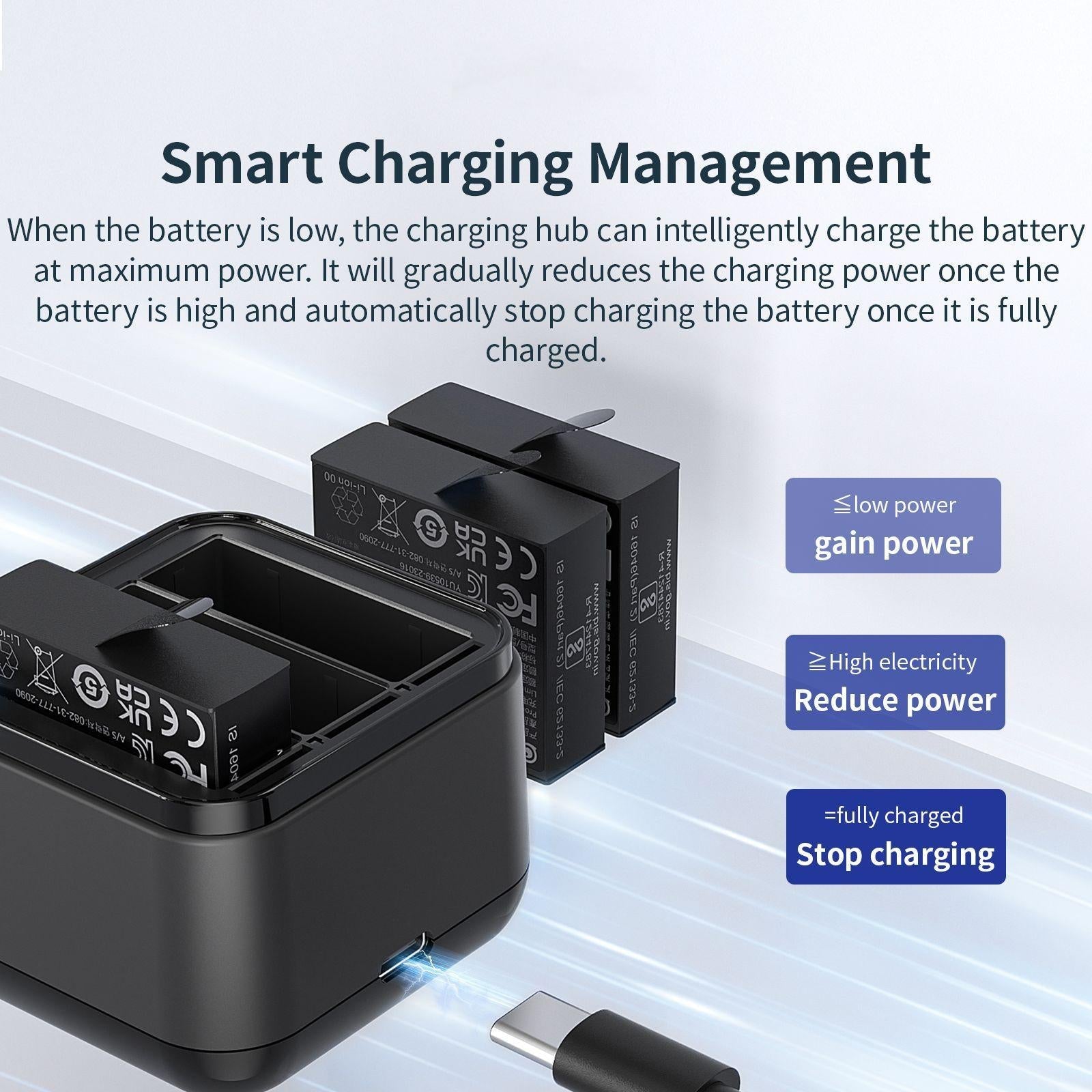 3-slot Battery Charger Hub for Magisn - Compact & Efficient 4