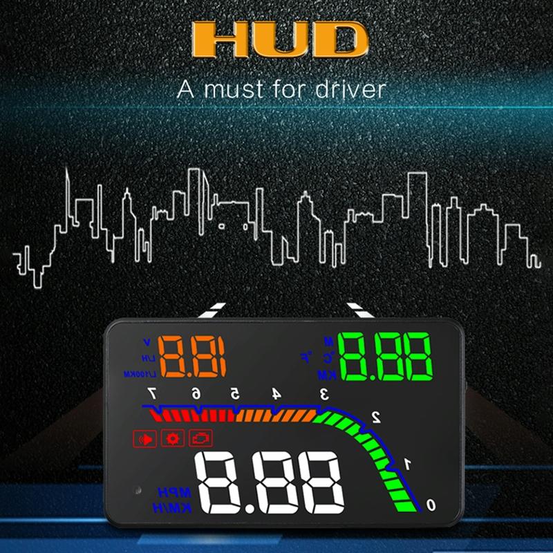 4 Inch Obd2 Head Up Display Car Speed Revolving Speed Fuel Consumption Fault Code Detection & Elimination 4