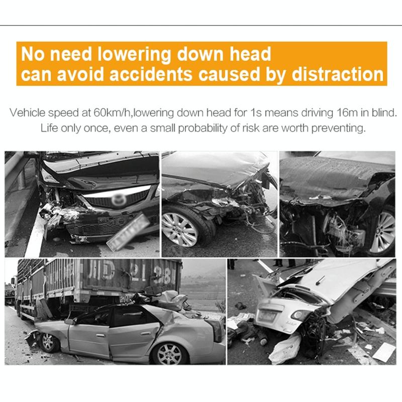 4 Inch Obd2 Head Up Display Car Speed Revolving Speed Fuel Consumption Fault Code Detection & Elimination 5