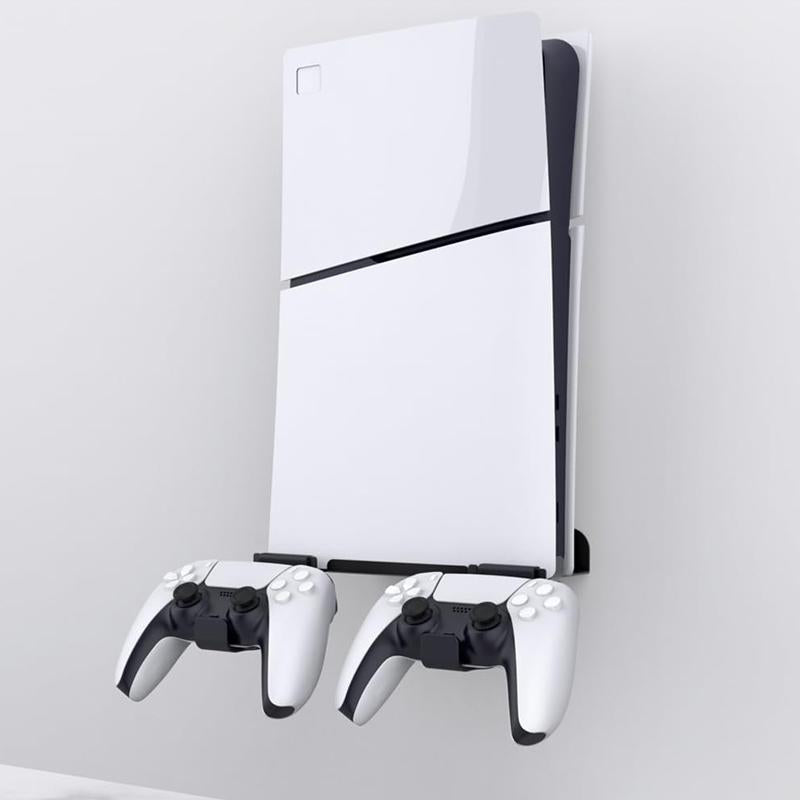 Wall-mounted Storage Rack for Ps5 Slim Host and Accessories