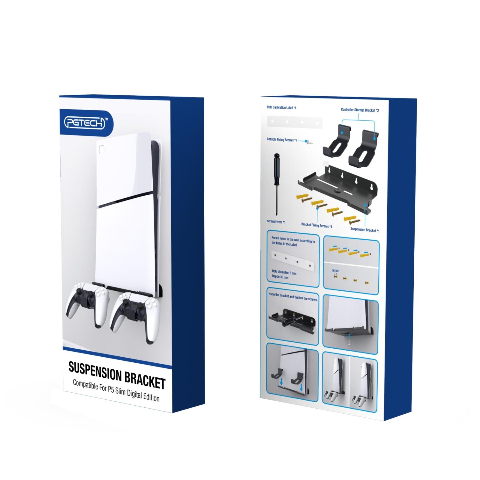 Wall-mounted Storage Rack for Ps5 Slim Host and Accessories 3
