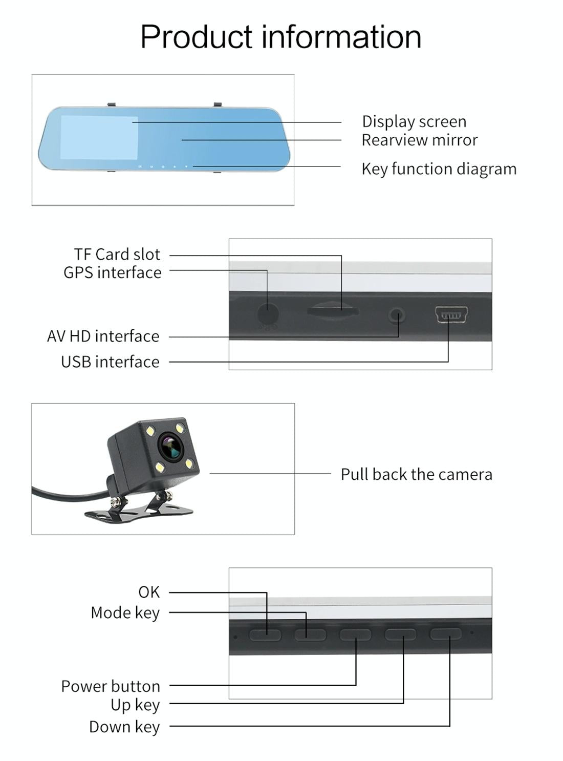 4.3 Dual Camera Vehicle Dvr with Full Hd 1080p Display 8