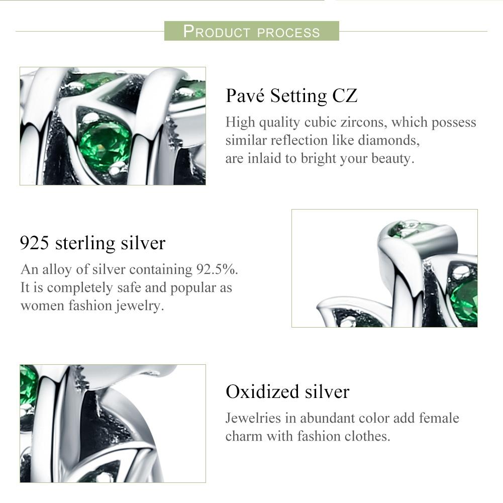 925 Sterling Silver Spring Scenery Bead Pendant 5