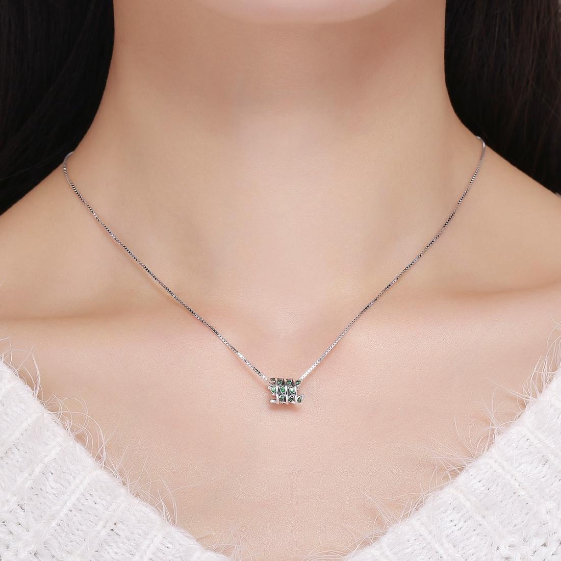 925 Sterling Silver Spring Scenery Bead Pendant 8