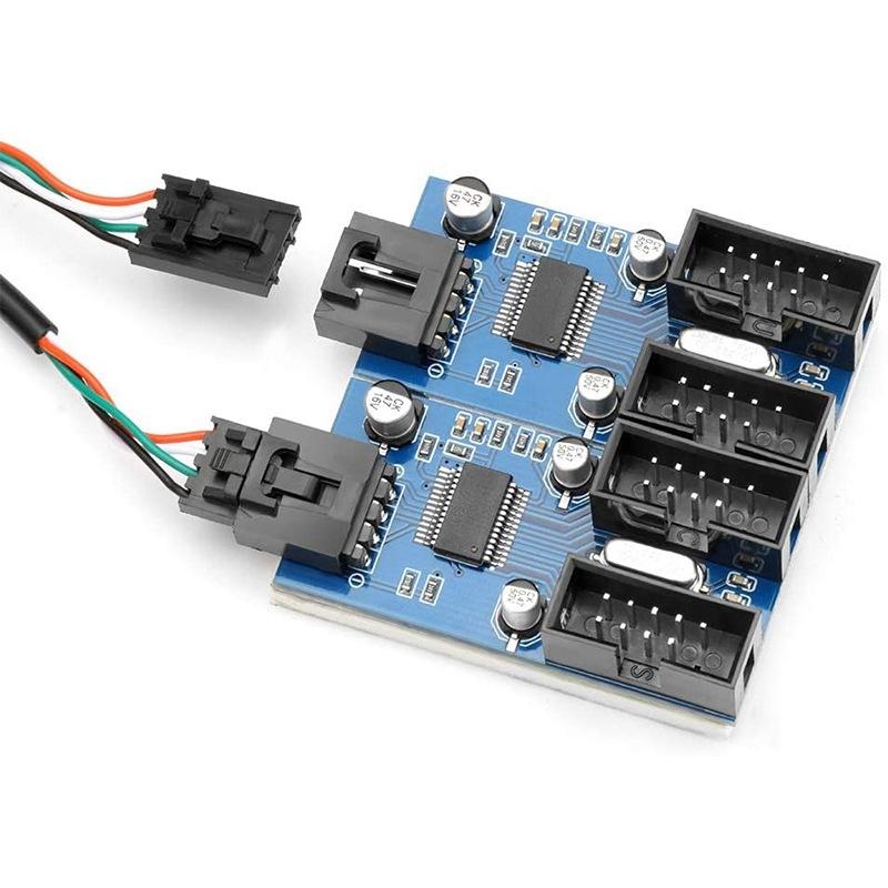 9-Pin Usb2.0 Hub Adapter 4-Way Splitter 4