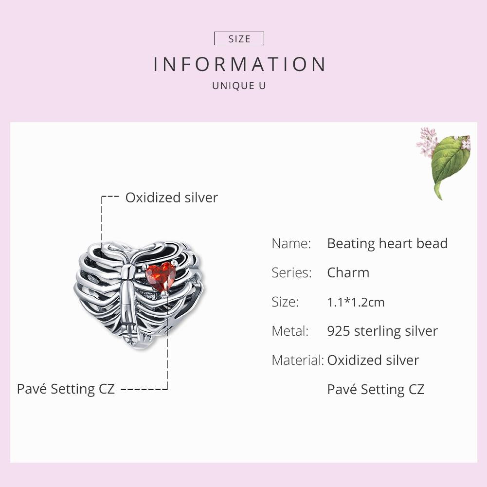 925 Sterling Silver Heart Beads For Diy Bracelets & Necklaces 5
