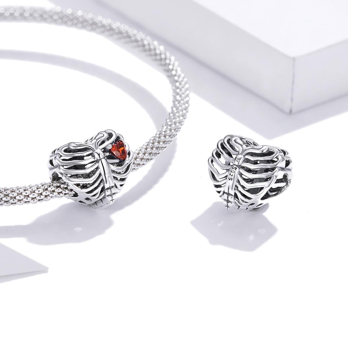 925 Sterling Silver Heart Beads For Diy Bracelets & Necklaces 7