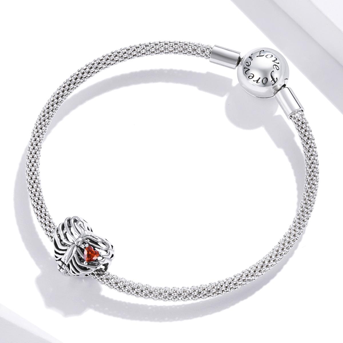 925 Sterling Silver Heart Beads For Diy Bracelets & Necklaces 8