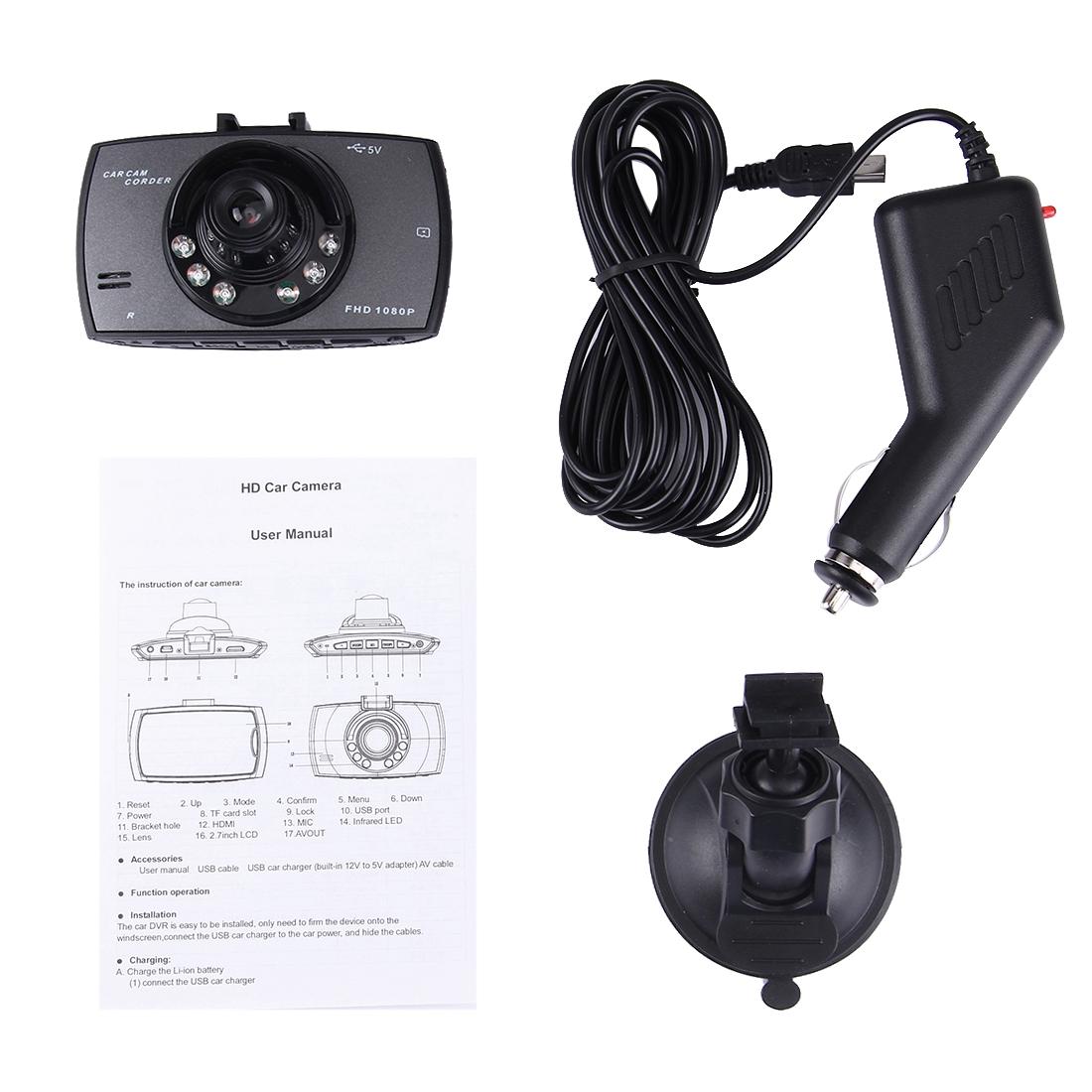2.7 Lcd Car Dvr Camera with 480p Resolution and 120 Degree Wide Angle View 11