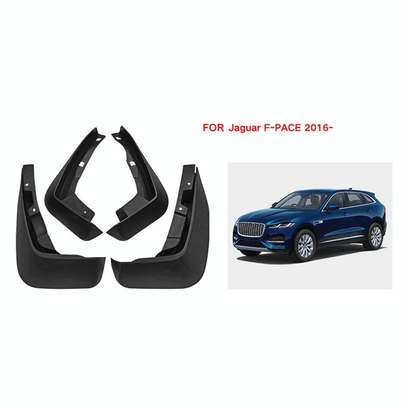 For Jaguar F-Pace 2016-2023 4Pcs / Set Car Auto Soft Plastic Splash Flaps Fender Guard 3
