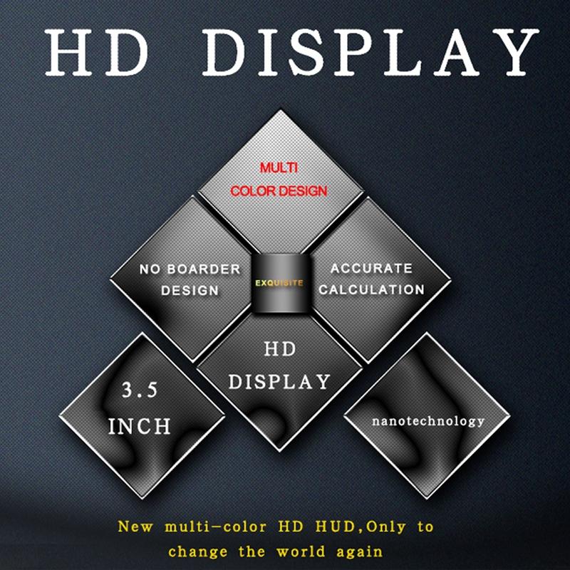 3.5 Inch Gps Car Hud Speed Alarm Compass Km / Miles Black 11