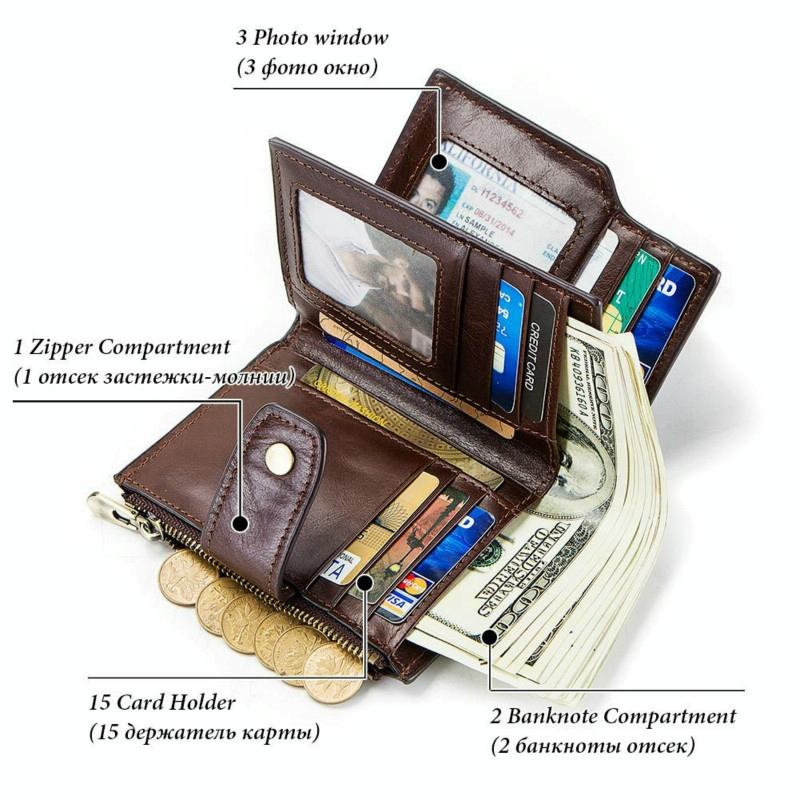 Rfid-protected Smart Bluetooth Leather Wallet 5