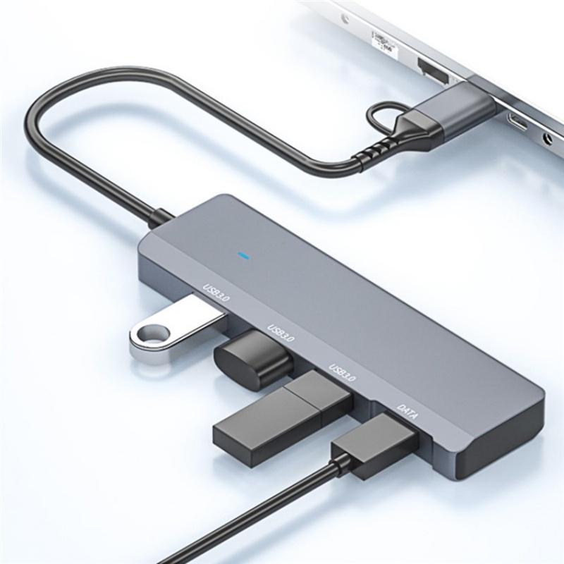 Usb / Type-C Hub Adapter 3 Usb 3.0 + Type-C Ports 5