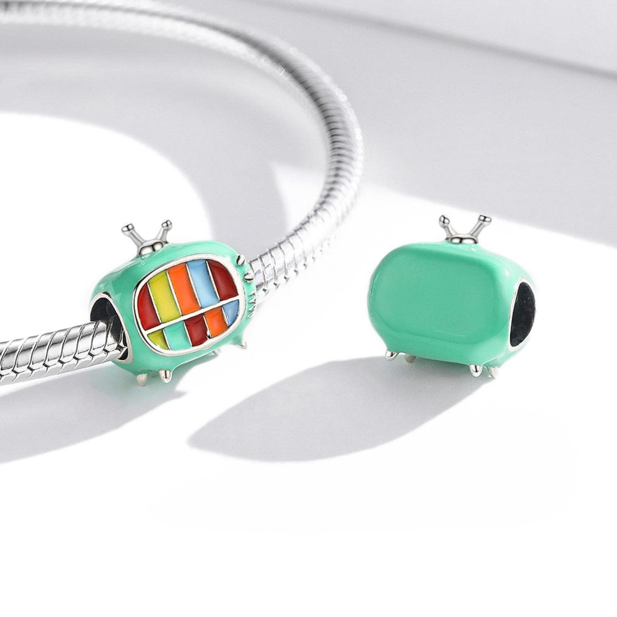 925 Sterling Silver Mini Color Tv Beads For Diy Bracelets & Necklaces 6