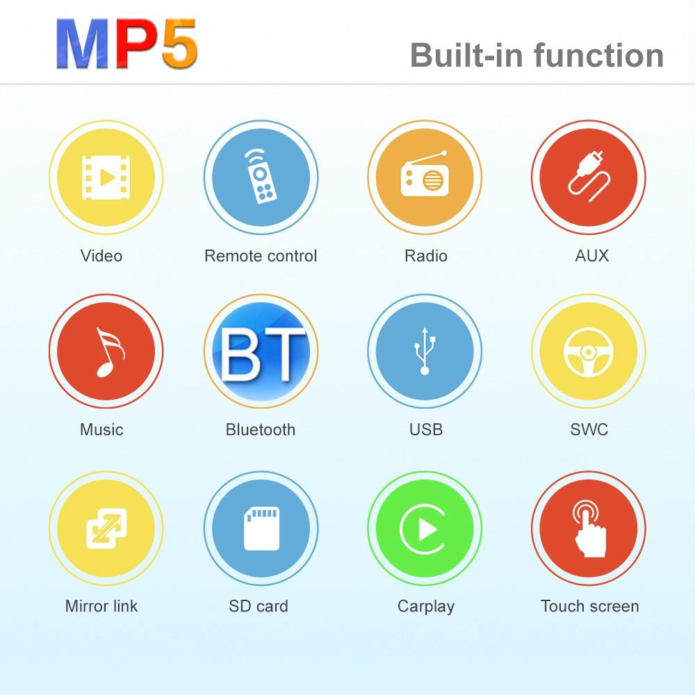 9 Inch Touch Hd Car Mp5 With Carplay / Fm & Remote - Detachable 5
