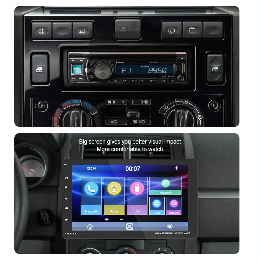 9 Inch Touch Hd Car Mp5 With Carplay / Fm & Remote - Detachable 7