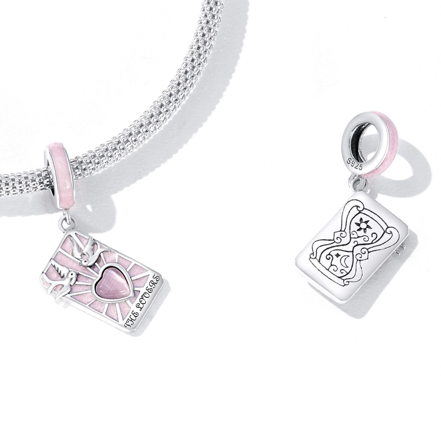 925 Sterling Silver Tarot Lover Pendant For Diy Bracelet Or Necklace 6