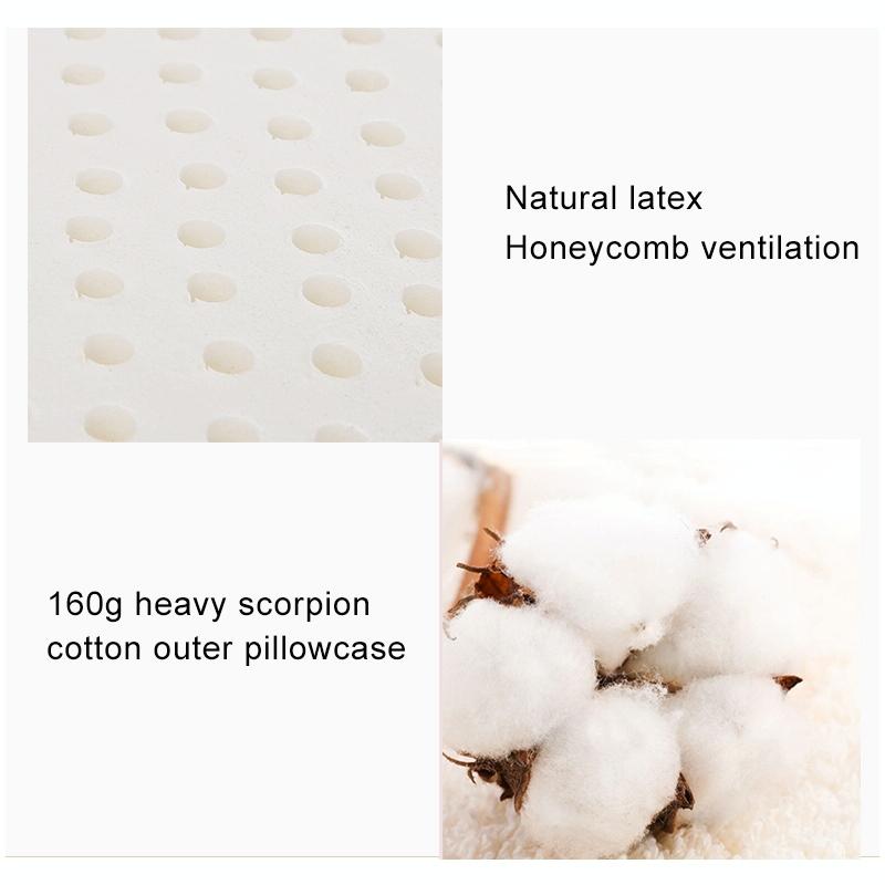 8H Z2 Natural Latex Pillow Soft & Breathable With Cotton Pillowcase 6
