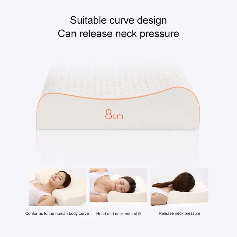 8H Z2 Natural Latex Pillow Soft & Breathable With Cotton Pillowcase 8