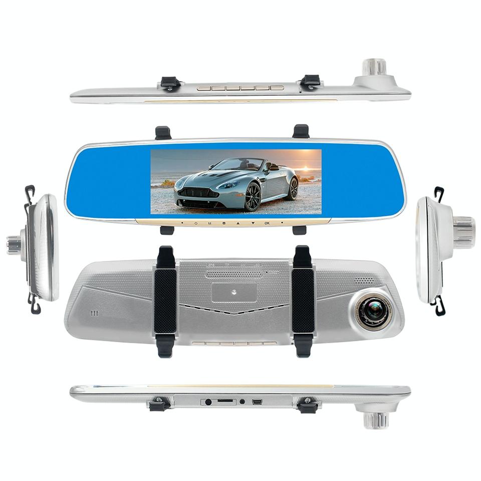 7 Lcd Touch Screen Rear View Mirror Car Recorder with Separate Camera 3