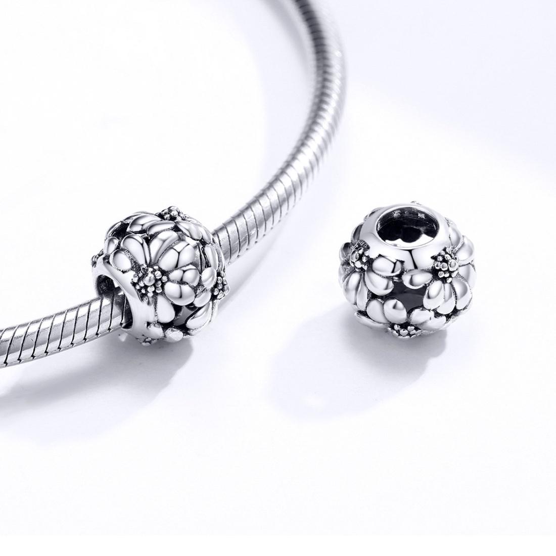925 Sterling Silver Daisy Beads For Diy Bracelets & Necklaces 7