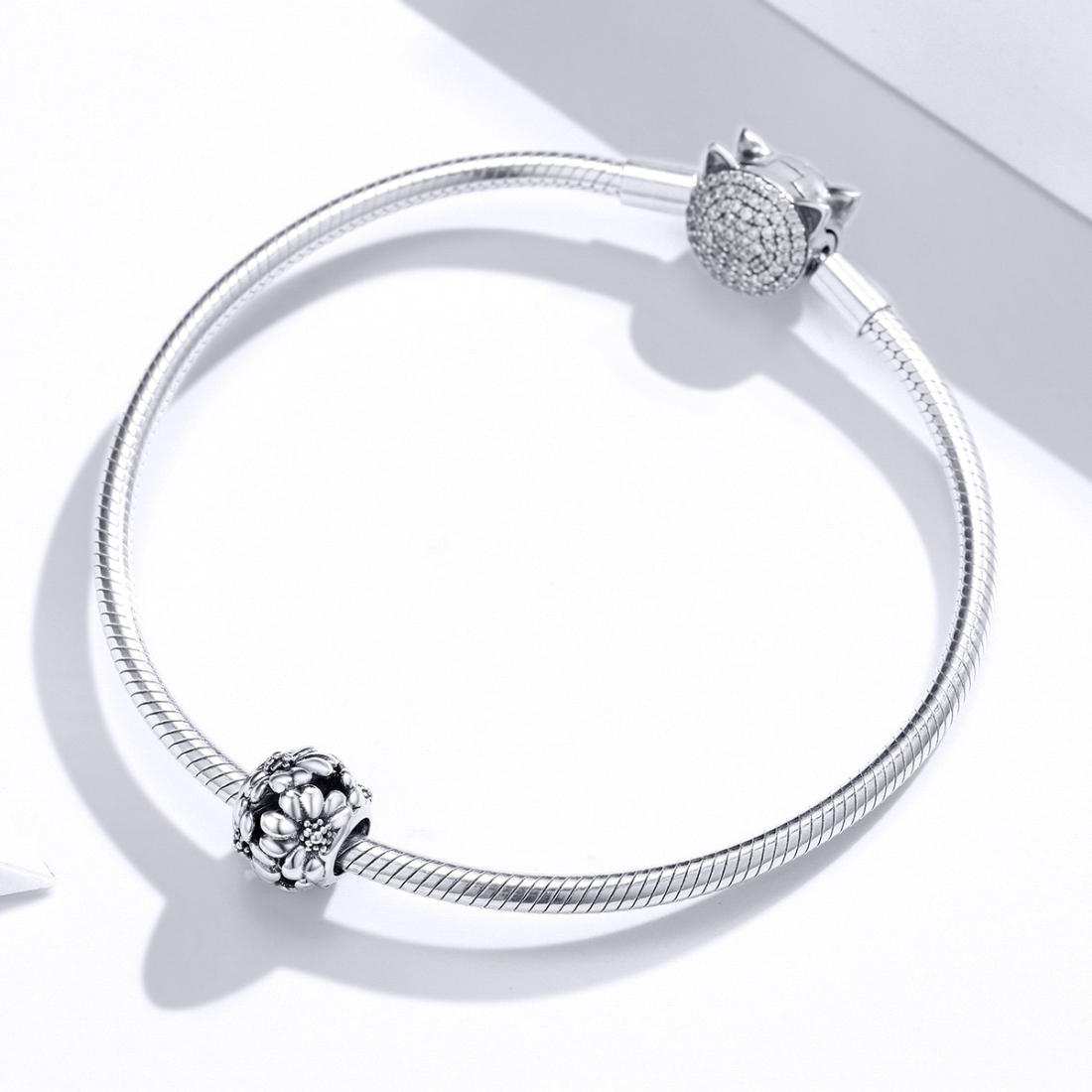 925 Sterling Silver Daisy Beads For Diy Bracelets & Necklaces 8