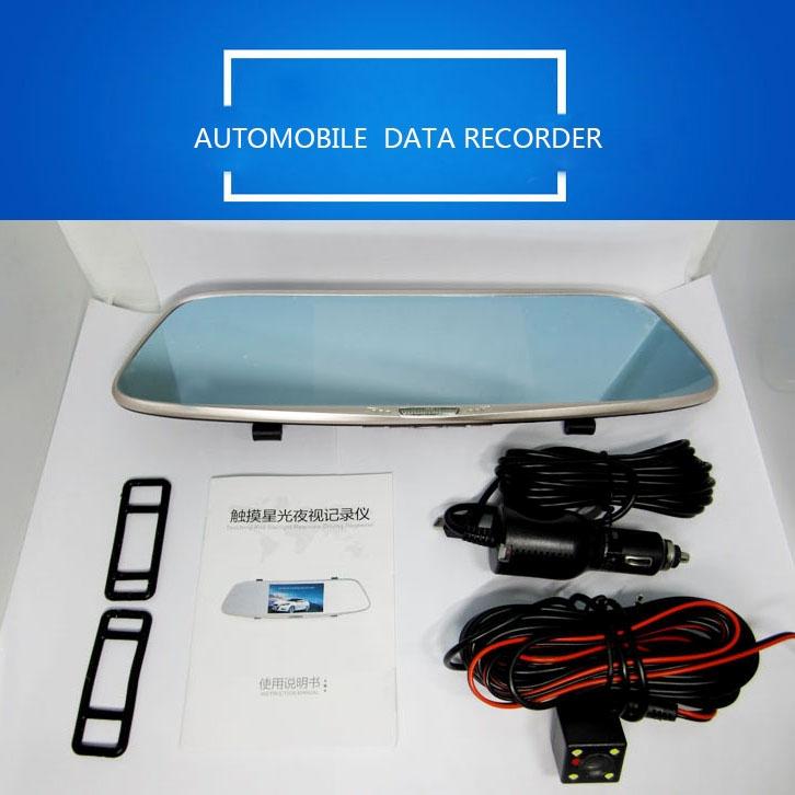 720p Dual Channel Car Black Box with 5 Ips Touch Screen Rear View Mirror 5