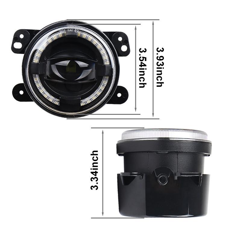 2 Pcs 4 Inch Car Led Angel Eyes Spotlight Modified Fog Lights For Jeep Wrangler / Dodge / Chrysler Pt Cruiser 3