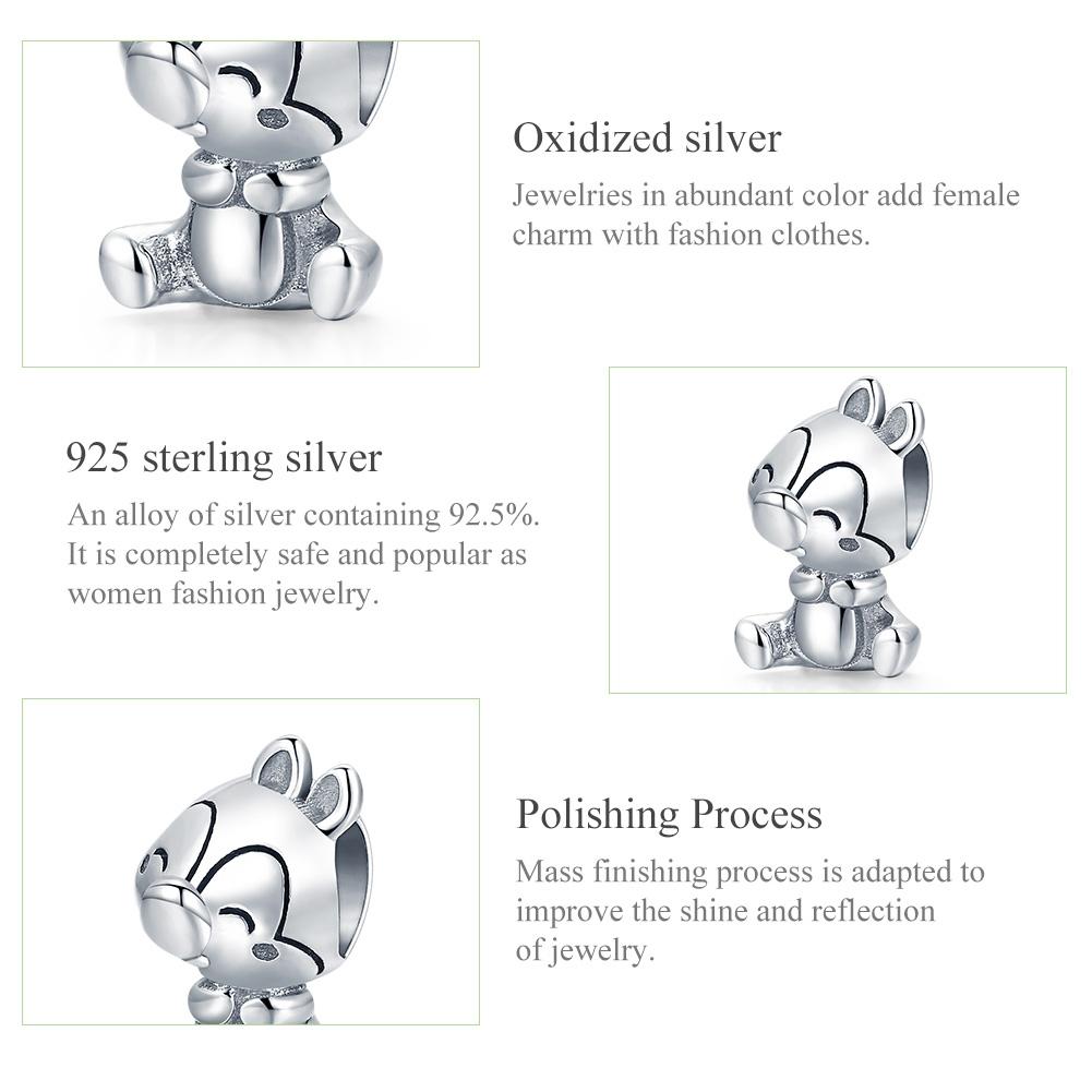925 Sterling Silver Squirrel Charm For Diy Bracelets & Necklaces 5