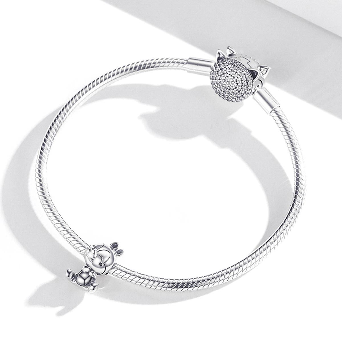 925 Sterling Silver Squirrel Charm For Diy Bracelets & Necklaces 7