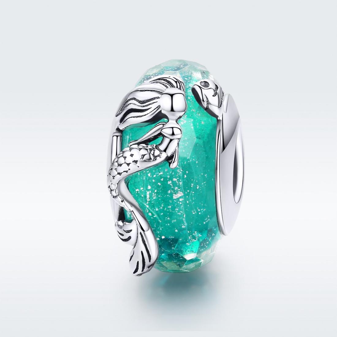 925 Sterling Silver Green Mermaid Glass Bead For Diy Bracelet 3
