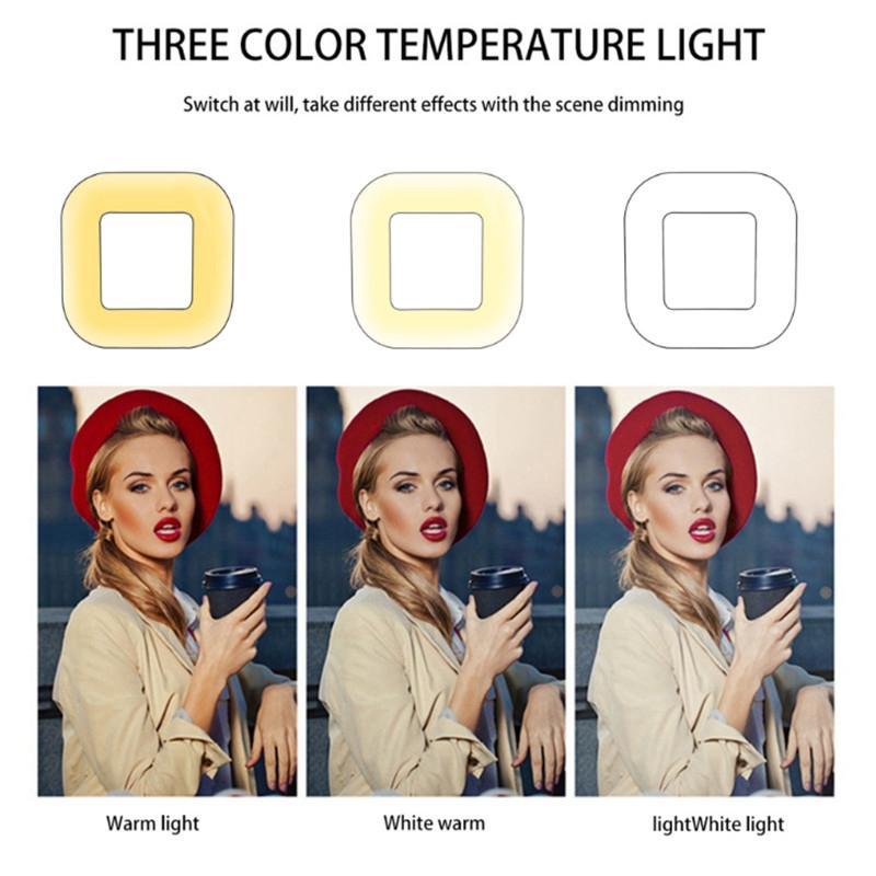 28cm Dimmable Led Square Light with Tripod for Mobile Phone Live Streaming 7