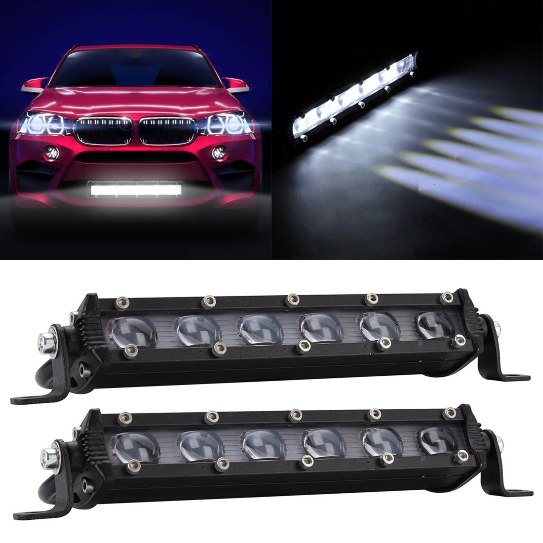 2 Pcs 8 Inch 18W 6000K Ip67 1800Ml Car Boat Marine Work Lights Spotlight Led Bulbs Dc 9 - 30V 4