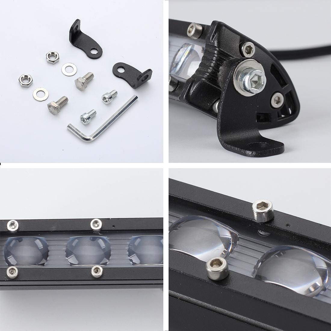 2 Pcs 8 Inch 18W 6000K Ip67 1800Ml Car Boat Marine Work Lights Spotlight Led Bulbs Dc 9 - 30V 5