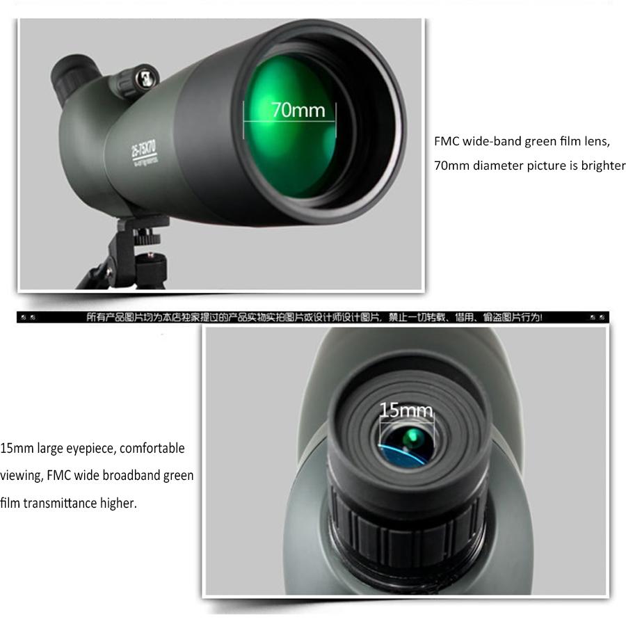 High Definition 25-75X70 Zoom Monocular Telescope For Outdoor Use 7