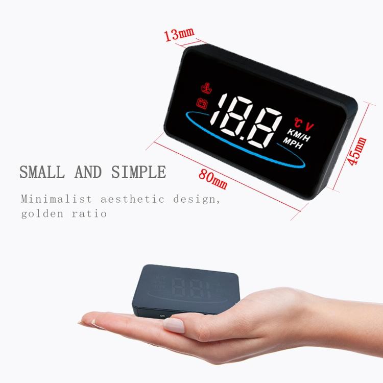 Car Hud Display Water Temp Per Hour Color Changing Light 3