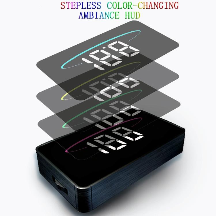 Car Hud Display Water Temp Per Hour Color Changing Light 12