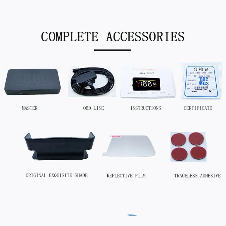 Car Hud Display Water Temp Per Hour Color Changing Light 14