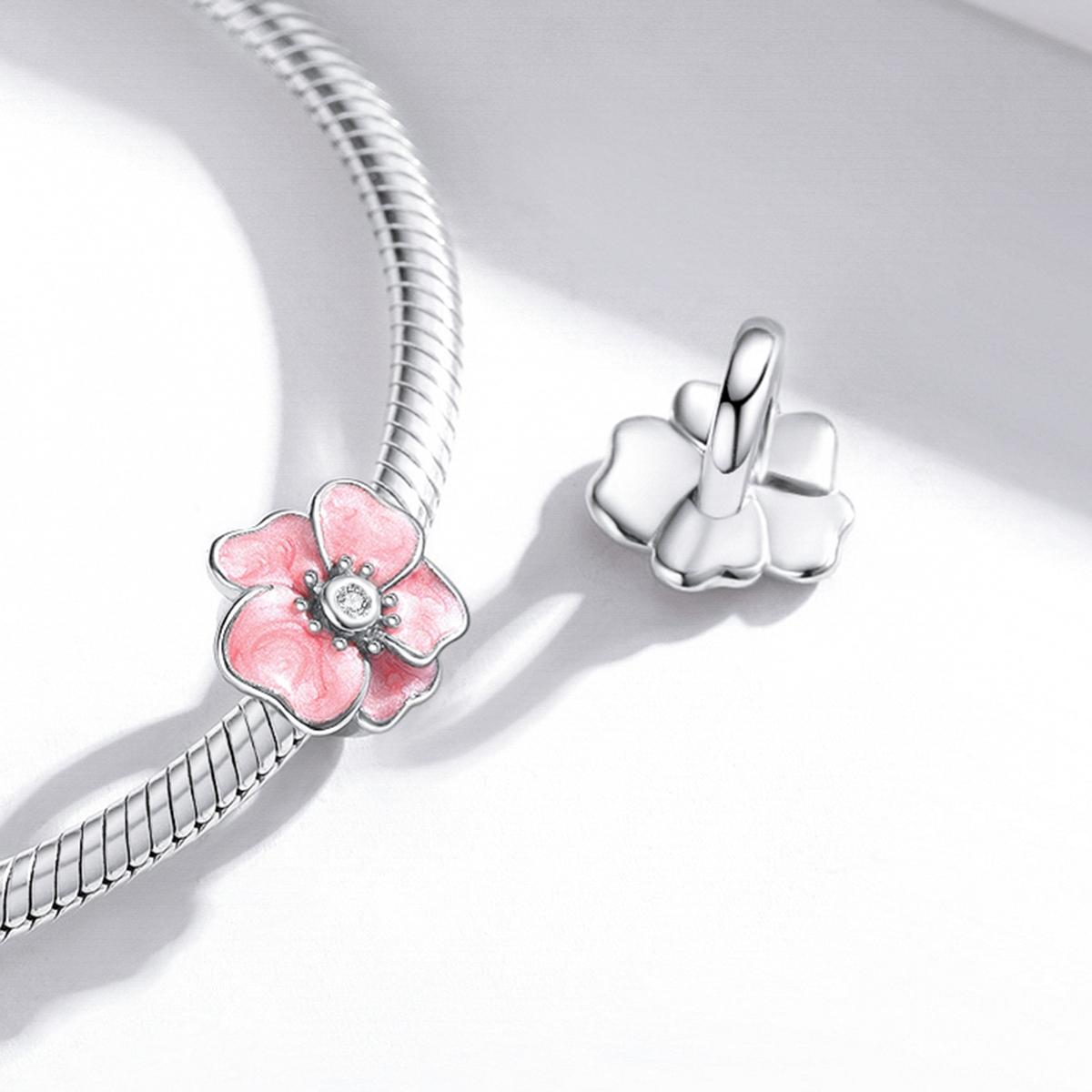 925 Sterling Silver Flower Bead Bracelet & Necklace Set 7