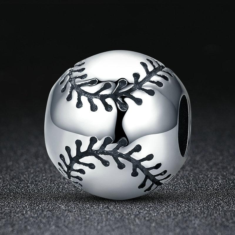 925 Sterling Silver Baseball Passion Beads For Diy Bracelets & Necklaces 3