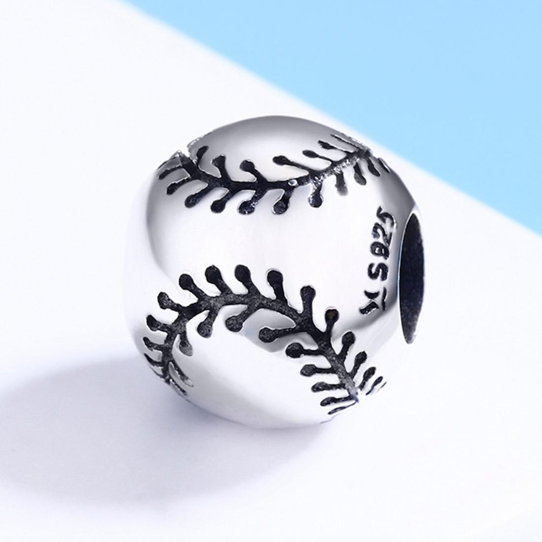 925 Sterling Silver Baseball Passion Beads For Diy Bracelets & Necklaces 4