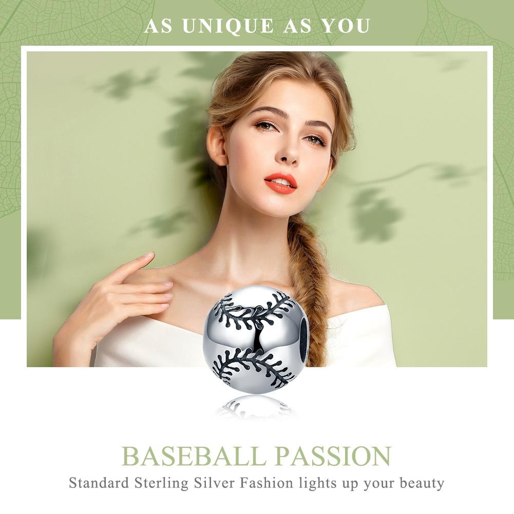 925 Sterling Silver Baseball Passion Beads For Diy Bracelets & Necklaces 7