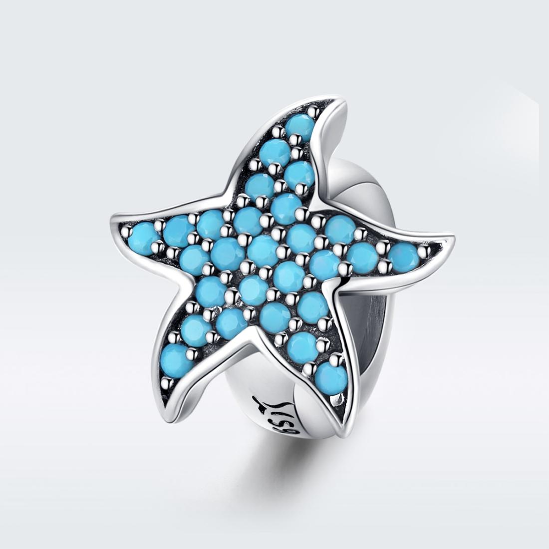 925 Sterling Silver Starfish Beaded Bracelet Diy Beads 3