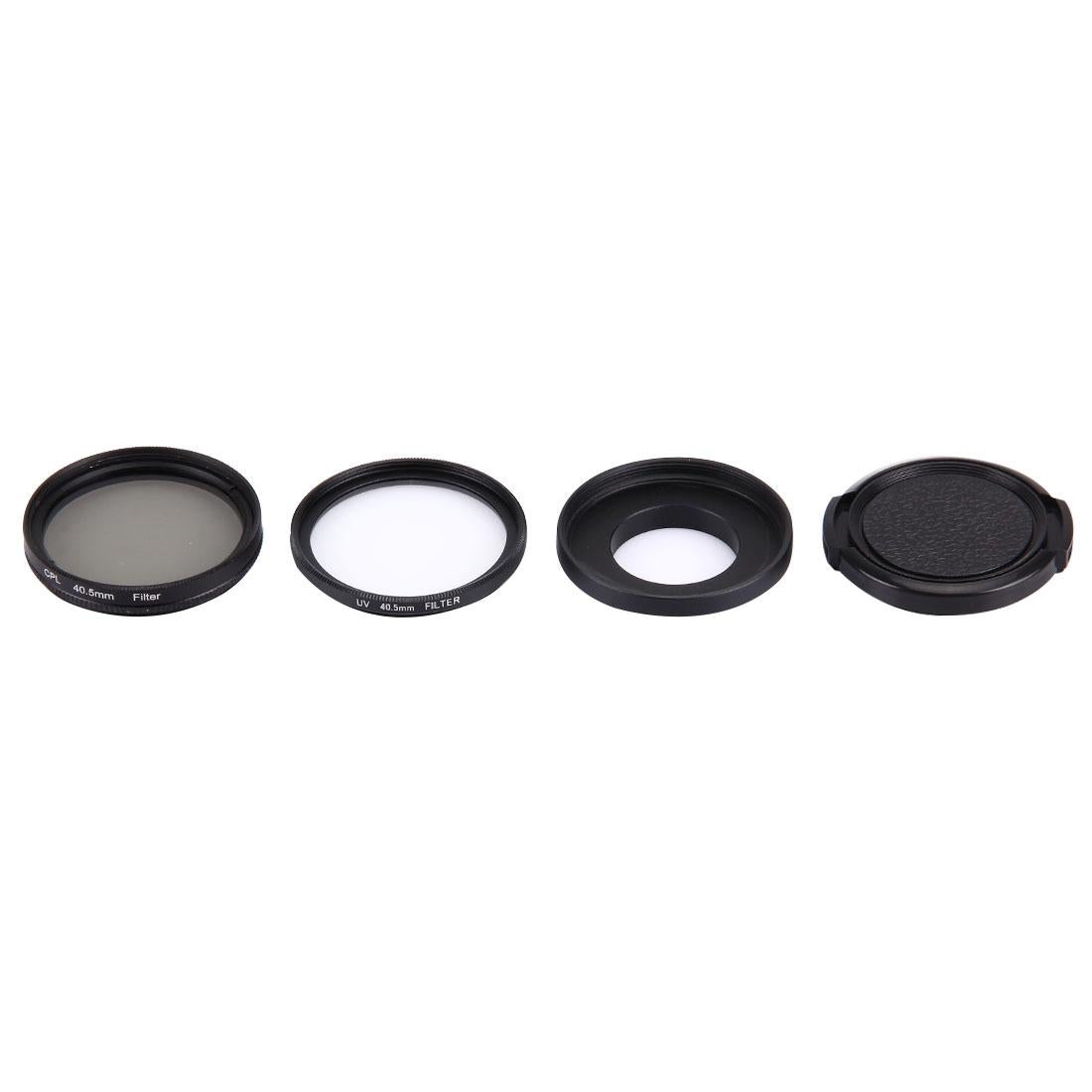 Professional 40.5mm Lens Filter Kit for Gopro Hero4 / 3 / 3+ with Waterproof Housing and Adapter Ring 3