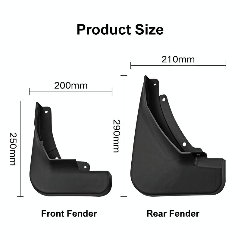 For Volkswagen T-Roc 2018-2022 4Pcs / Set Car Auto Soft Plastic Splash Flaps Fender Guard 3