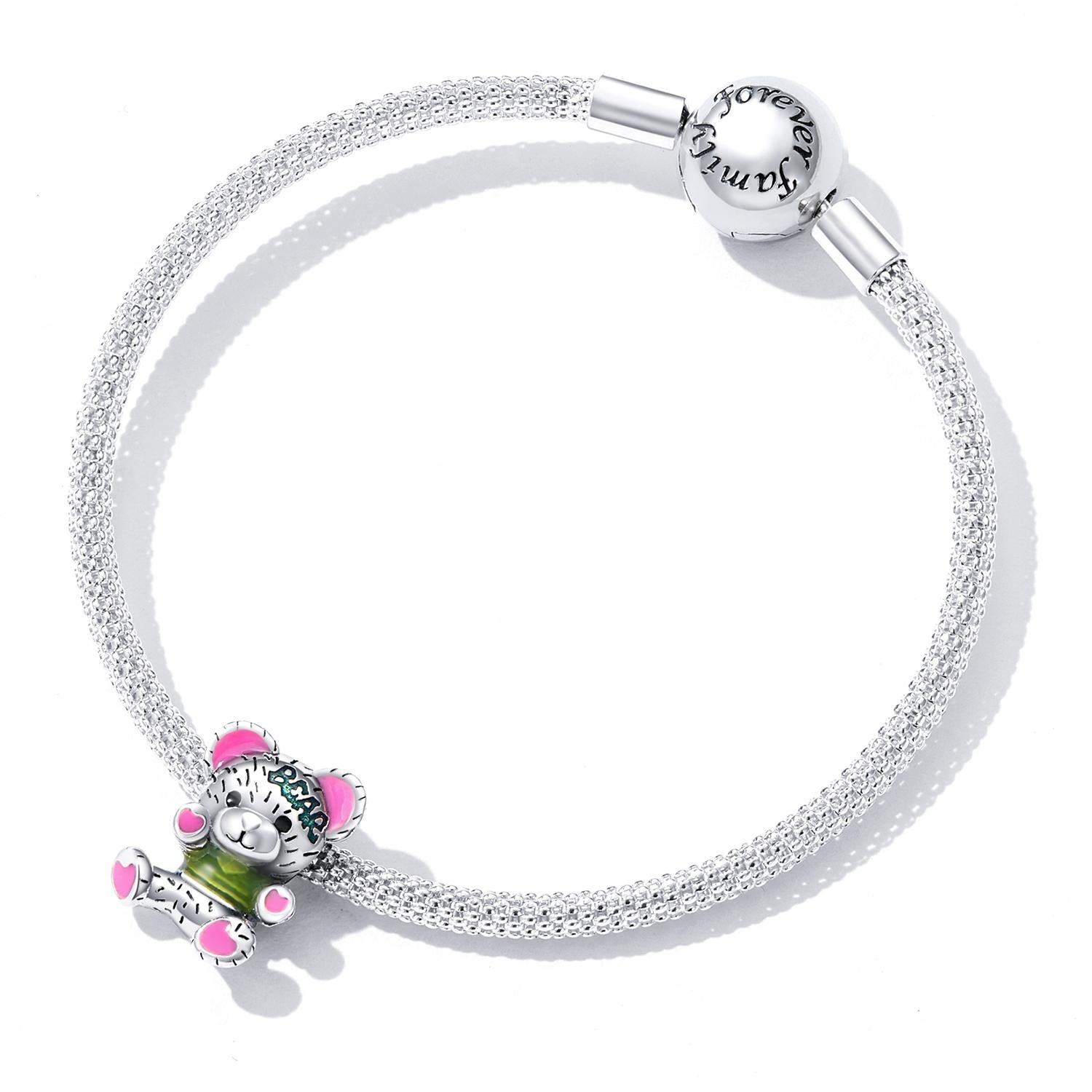 925 Sterling Silver Bear Beads For Diy Bracelets & Necklaces 7
